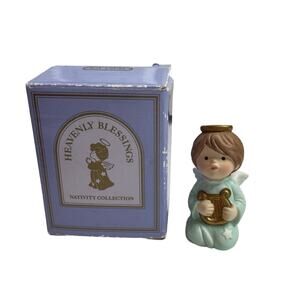 Vintage AVON Heavenly Blessings Nativity Collection Boy Angel Figurine 1987